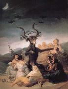 Francisco de goya y Lucientes El Aquelarre oil